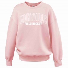 Montville Mustangs Field Hockey Womens Oversized Crewneck Sweatshirt